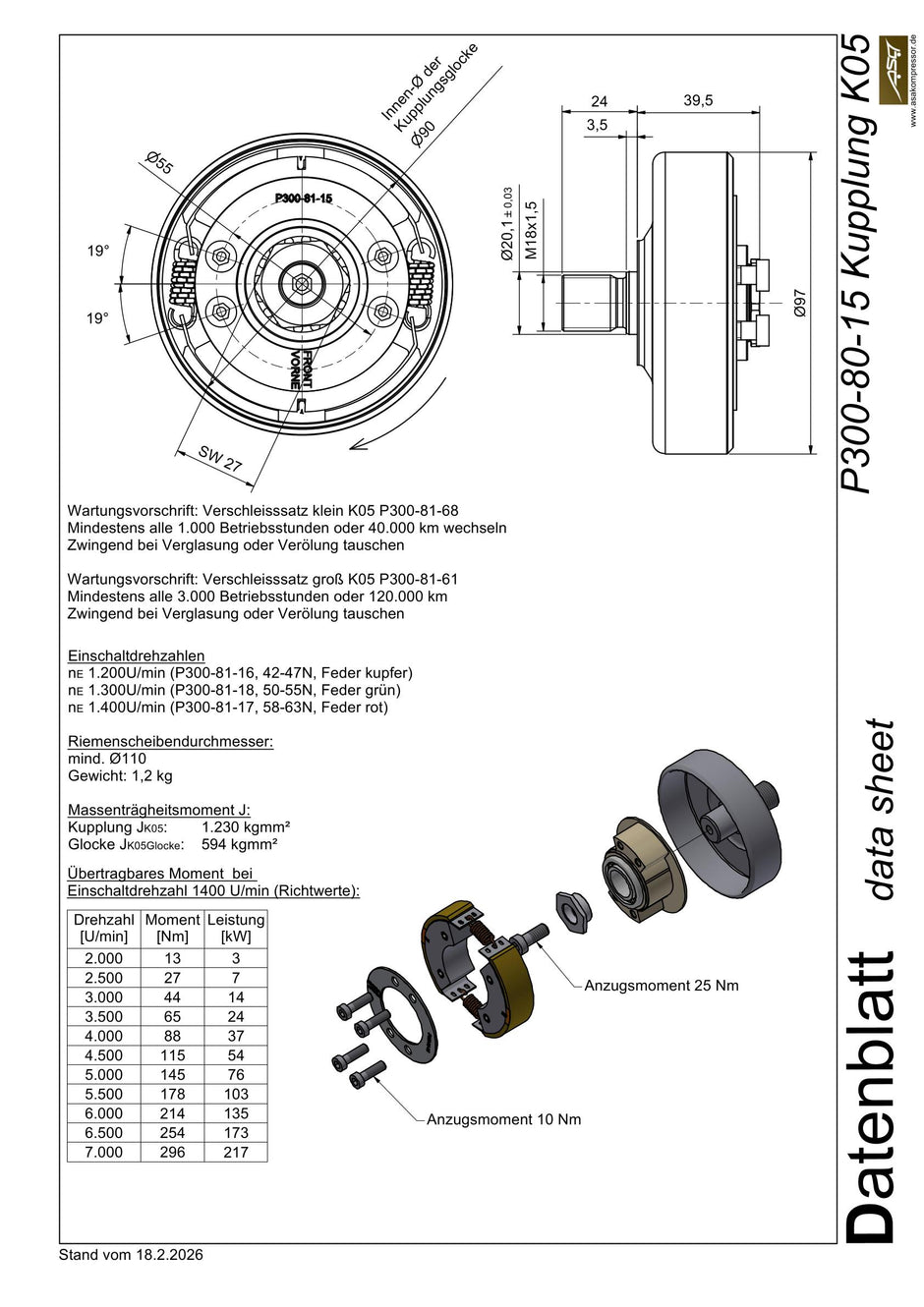 Verschleisssatz klein K05