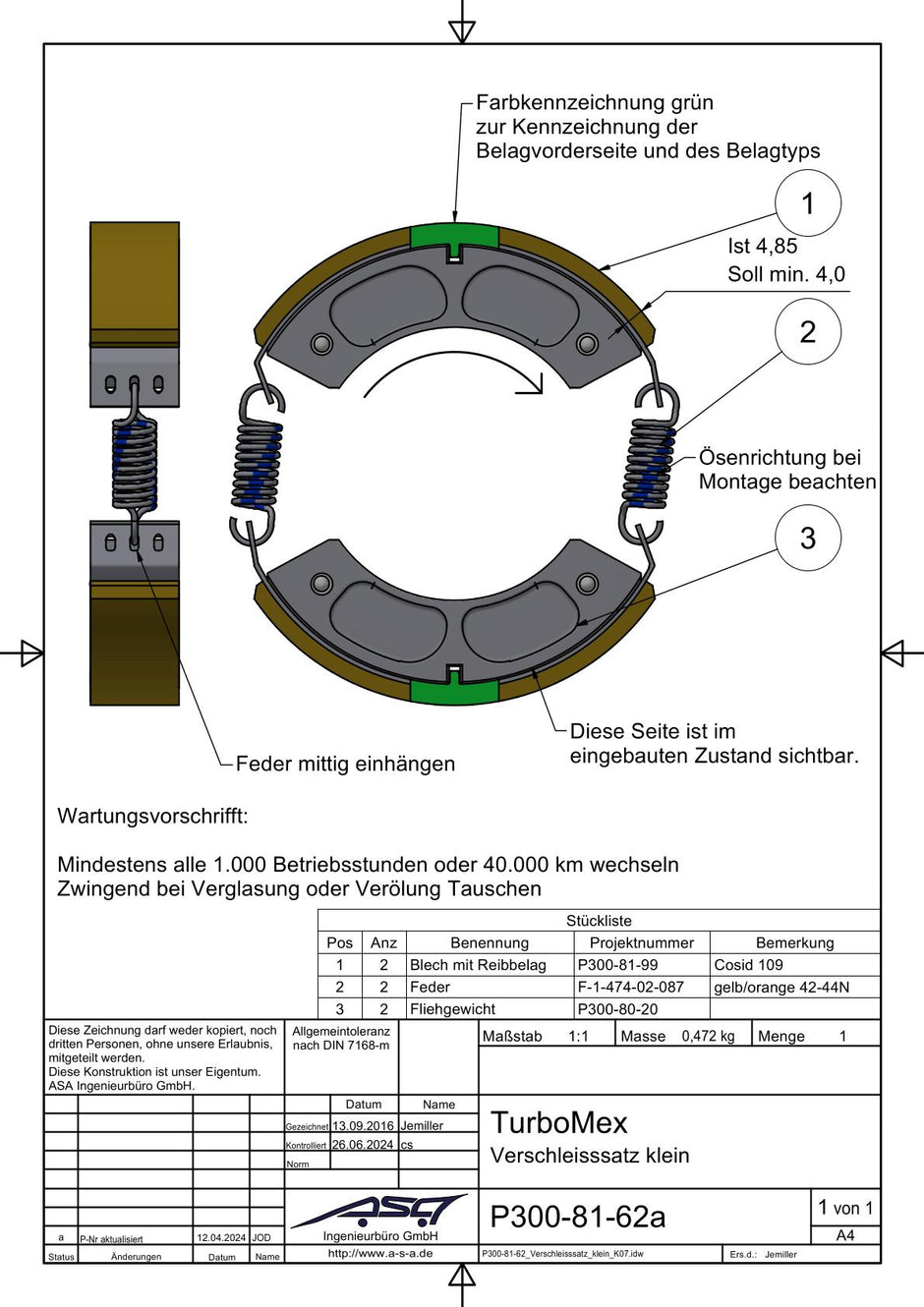 Verschleisssatz klein K07