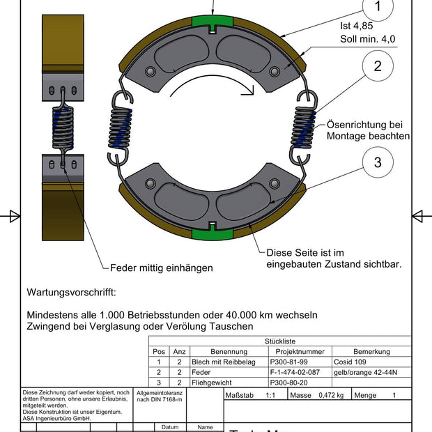 Verschleisssatz klein K07