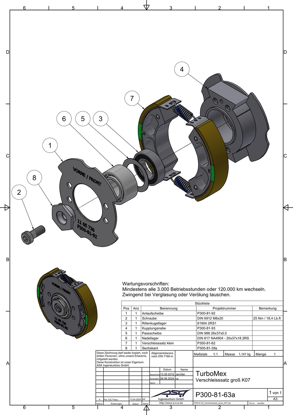Verschleisssatz groß K07