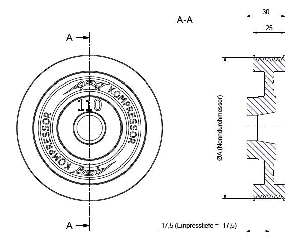 Pulley ET 17.5mm with screw -CLEARANCE-